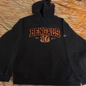 Reebok Cincinnati Bengals Hooded Sweatshirt - Black/Orange - Size “Men’s” Large